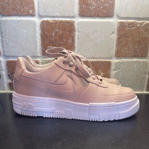 Nike Air Force 1 leather Pixel (pastel mauve pink)